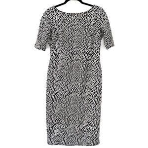 Maggy London Cotton Blend Black & White Pattern Casual/Work Midi Dress size 6